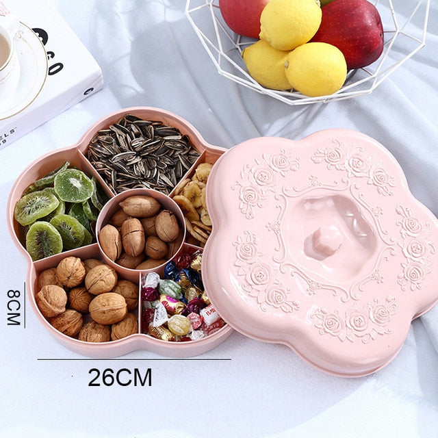 Creative Double-layer Petal Blooming Candy Snack Box-UlGadget