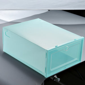 Transparent Drawer Shoes Box Plastic Stackable Foldable Clear Shoes Storage-UlGadget