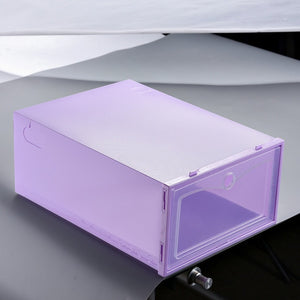 Transparent Drawer Shoes Box Plastic Stackable Foldable Clear Shoes Storage-UlGadget