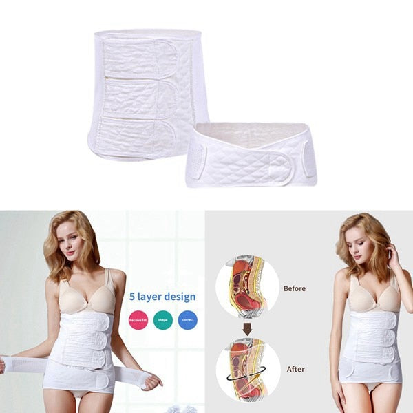 2-in-1 Women Cotton Postnatal Support Belly Band-UlGadget