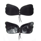 Butterfly Push Up Silicone Strapless Sticky Bralette With Drawstring-UlGadget