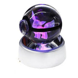 Real Pokemon Ball Crystal Transparent 3D Lamp Diameter 5cm Fancy Night Lights For Decorative Gifts-UlGadget