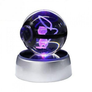 Real Pokemon Ball Crystal Transparent 3D Lamp Diameter 5cm Fancy Night Lights For Decorative Gifts-UlGadget