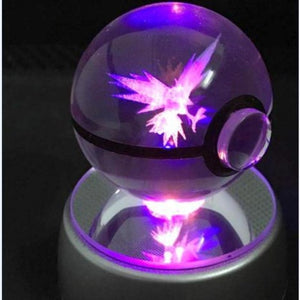 Real Pokemon Ball Crystal Transparent 3D Lamp Diameter 5cm Fancy Night Lights For Decorative Gifts-UlGadget