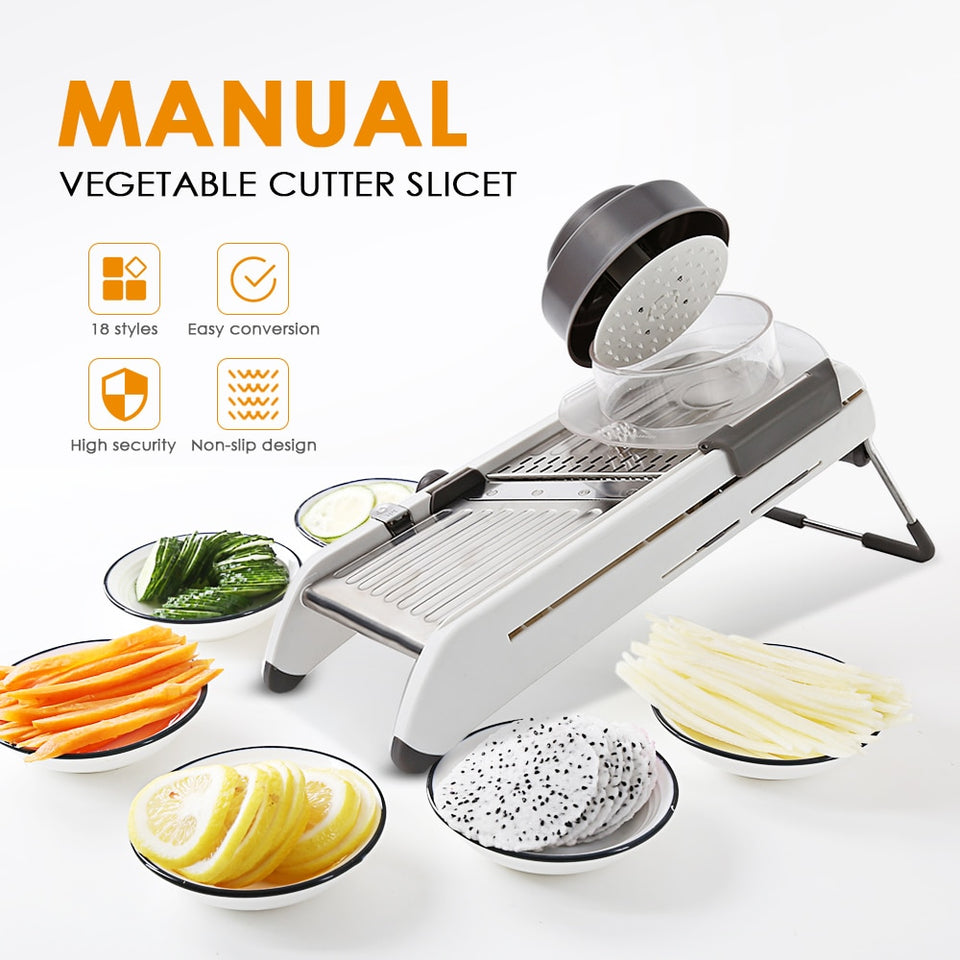 Stainless Steel Adjustable Mandoline Slicer and Professional Grater-UlGadget