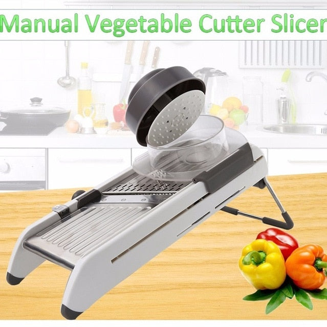 Stainless Steel Adjustable Mandoline Slicer and Professional Grater-UlGadget