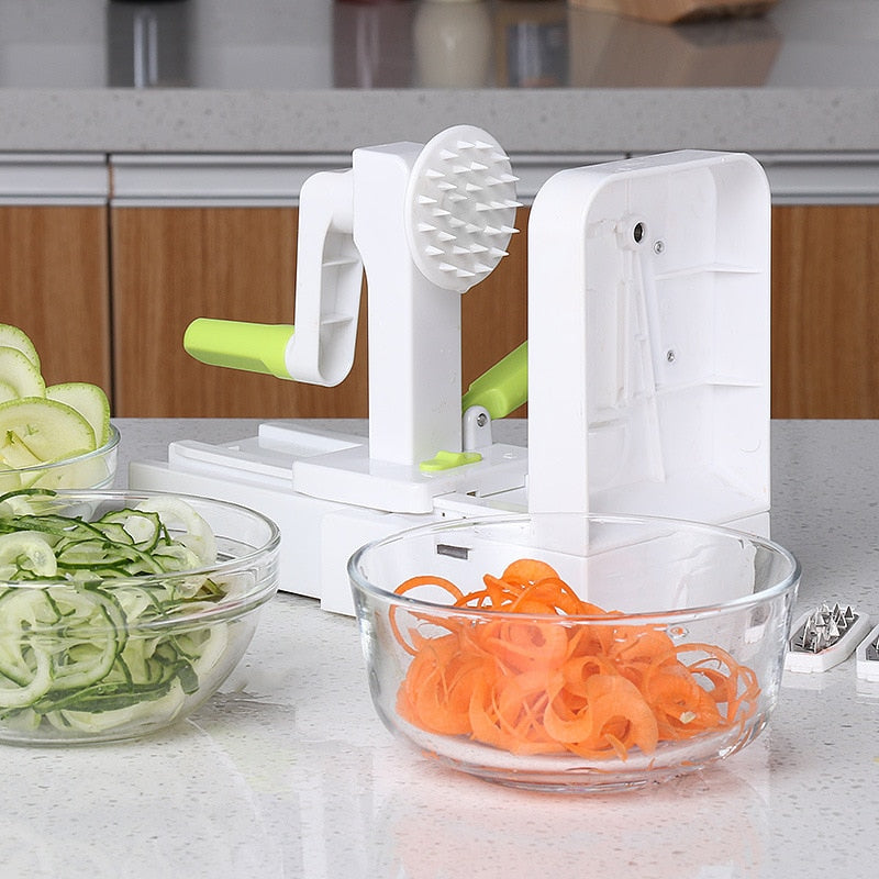 Spiralizer Vegetable Slicer With 4 Rotating Blades Cutter-UlGadget