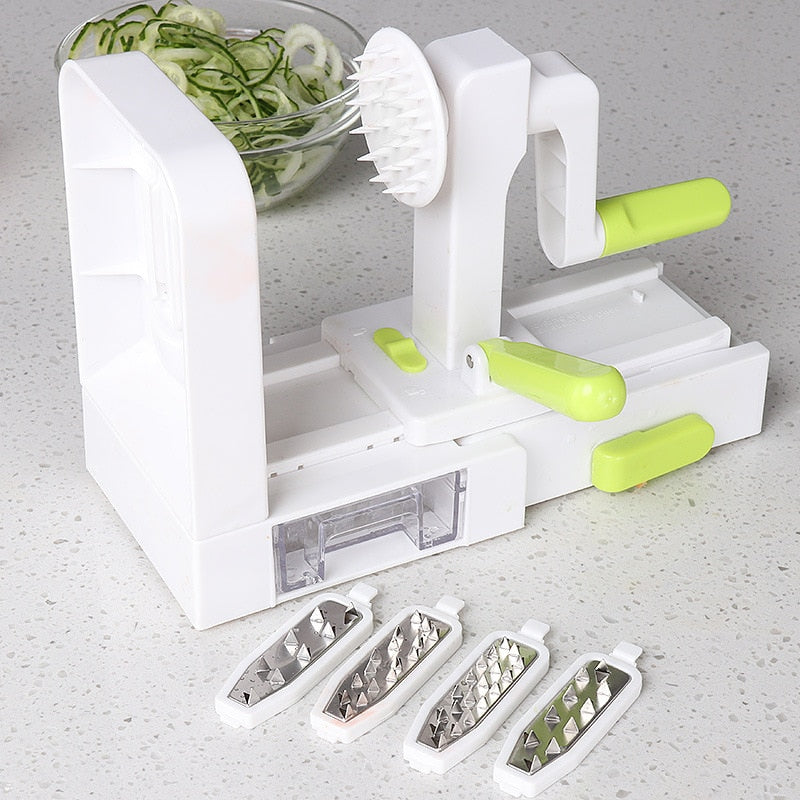 Spiralizer Vegetable Slicer With 4 Rotating Blades Cutter-UlGadget