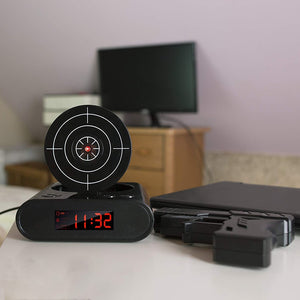 Infrared Shooting Alarm Gadget Target Laser Shoot Recordable Digital Electronic Desk Clock-UlGadget