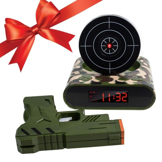 Infrared Shooting Alarm Gadget Target Laser Shoot Recordable Digital Electronic Desk Clock-UlGadget