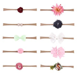 10pcs Set Elastic Headbands