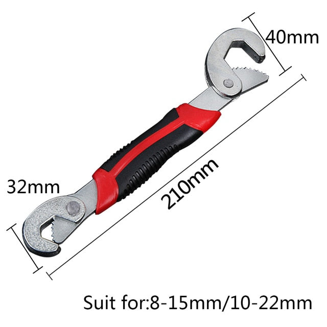 Set 2pcs Universal Adjustable Grip Wrench 9-22mm/22-32mm For Nuts And Bolts-UlGadget