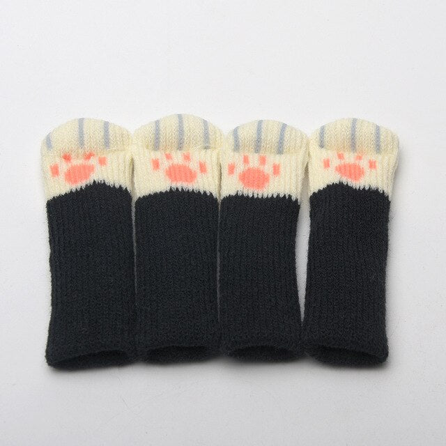 4pcs Cat Paw Chair Socks Sleeve Knitted Legs-UlGadget