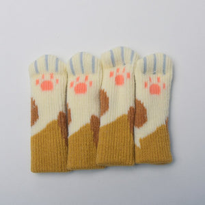 4pcs Cat Paw Chair Socks Sleeve Knitted Legs-UlGadget