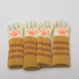 4pcs Cat Paw Chair Socks Sleeve Knitted Legs-UlGadget