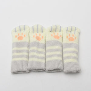 4pcs Cat Paw Chair Socks Sleeve Knitted Legs-UlGadget