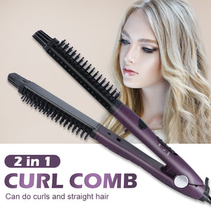 4-IN-1 IONIC STYLER PRO Ionic Hot Brush and Ceramic Flat Iron-UlGadget