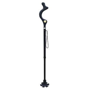 Outdoor Old Man 2 Knots Aluminum alloy Tungsten steel tip Self Standing Folding Cane-UlGadget