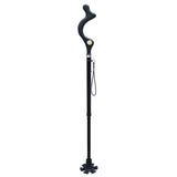 Outdoor Old Man 2 Knots Aluminum alloy Tungsten steel tip Self Standing Folding Cane-UlGadget