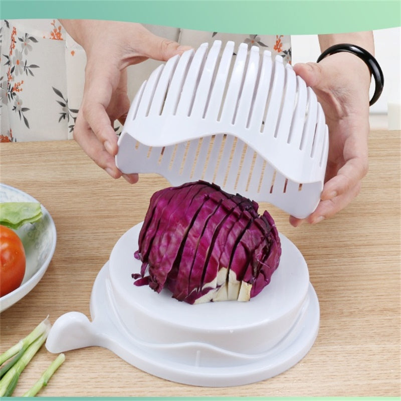 Creative Multi-Functional Convenient Fruit and Vegetable Salad Cutter Bowl-UlGadget