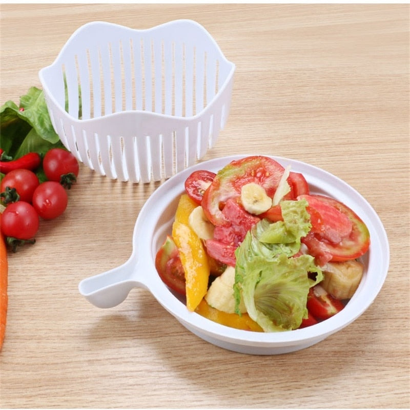 Creative Multi-Functional Convenient Fruit and Vegetable Salad Cutter Bowl-UlGadget