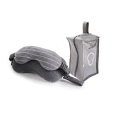 New 2 in 1 Grey Travel Mask and Pillow & Storage Bag with Handle Portable Comfortable Elegant Hand Washable-UlGadget