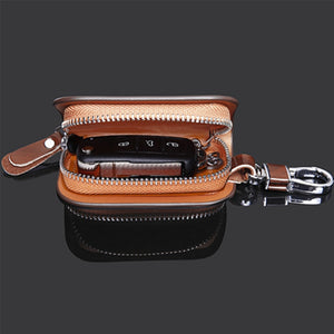 Universal Wood Grain PU Leather Wood Texture Car Key Case-UlGadget