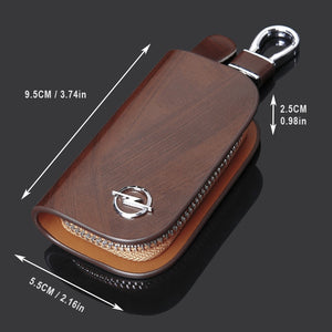 Universal Wood Grain PU Leather Wood Texture Car Key Case-UlGadget