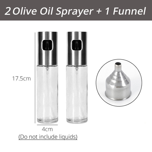 No-Drip Oil Dispenser For Bbq/Cooking/Vinegar Glass Bottle With Kitchen Tools-UlGadget