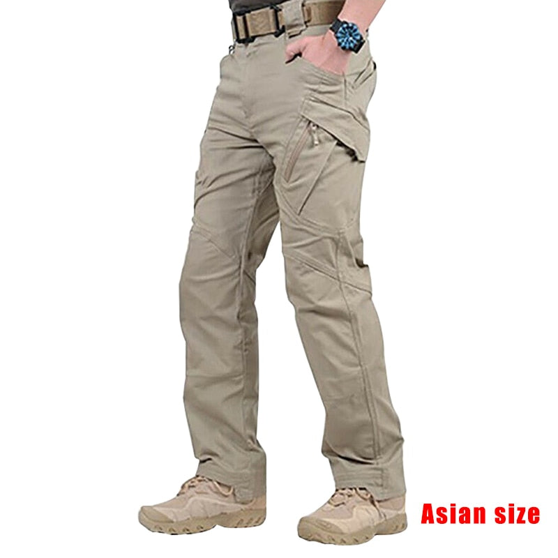 Newly Men Waterproof Work Cargo Long Pants Pockets Loose Trousers