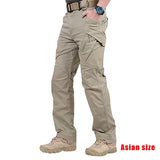 Newly Men Waterproof Work Cargo Long Pants Pockets Loose Trousers