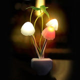 Lucky Mushroom Night Light Color Changing Plug-in LED Mushroom Dream Bed Lamp-UlGadget