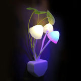 Lucky Mushroom Night Light Color Changing Plug-in LED Mushroom Dream Bed Lamp-UlGadget