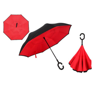 Colorful Windproof Reverse Folding Double Layer Inverted Umbrella Hands For Car-UlGadget