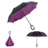 Colorful Windproof Reverse Folding Double Layer Inverted Umbrella Hands For Car-UlGadget