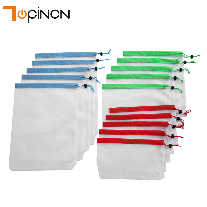 15PCS 3 Sizes Eco-Friendly Reusable Mesh Produce Bag-UlGadget