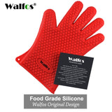 "Walfos" Silicone Kitchen Glove Food Grade Heat Resistant Cooking BBQ Grill Oven Mitt Baking Glove-UlGadget