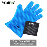 "Walfos" Silicone Kitchen Glove Food Grade Heat Resistant Cooking BBQ Grill Oven Mitt Baking Glove-UlGadget