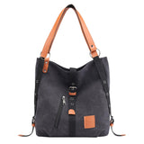 Women Canvas Casual The Versatile Large Capacity Zipper Shoulder Bag-UlGadget