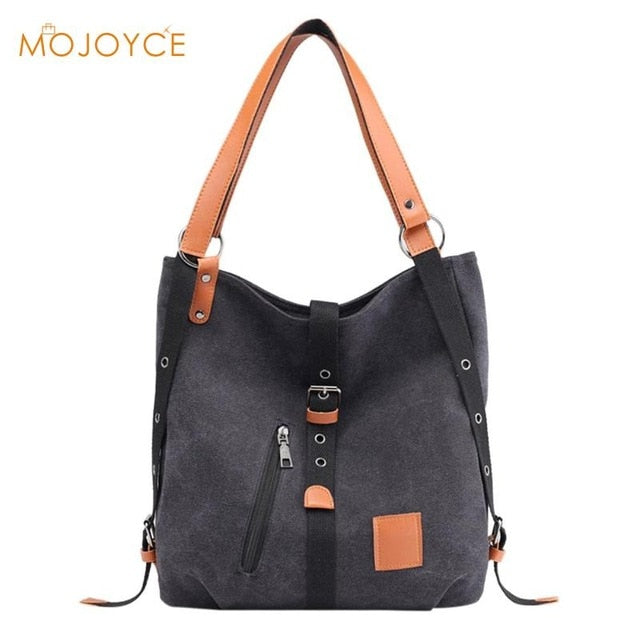 Women Canvas Casual The Versatile Large Capacity Zipper Shoulder Bag-UlGadget