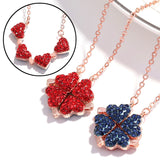 Red Blue Women's Favorite S925 Silver Clover Necklace-UlGadget