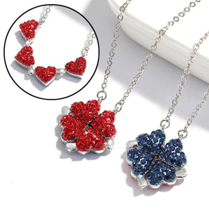 Red Blue Women's Favorite S925 Silver Clover Necklace-UlGadget