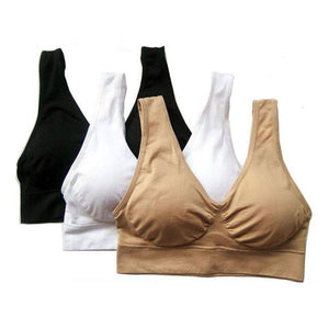 3pcs Women Comfortable Seamless Wireless Sports Bra with Removable Pads-UlGadget