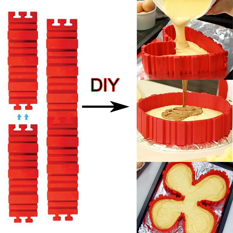 4 Pcs/set Silicone DIY Silicone Cake Mold Heart Shape Round Cake Mould Pastry Tools 212g-UlGadget