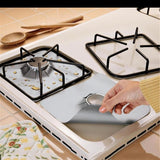 4 pcs Gas Stove Protector Reusable Burner Cover Liner Mat Pad Home Kitchen Tools-UlGadget