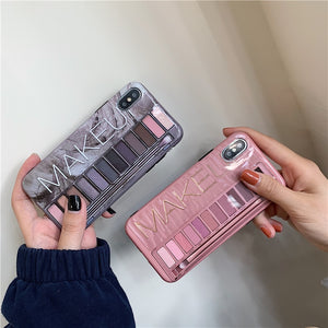 Soft Silicone Makeup Eyeshadow Palette Phone Case For iphone XS Max XR XS 11 11Pro Max for iphone 6 6s 7 8 plus-UlGadget