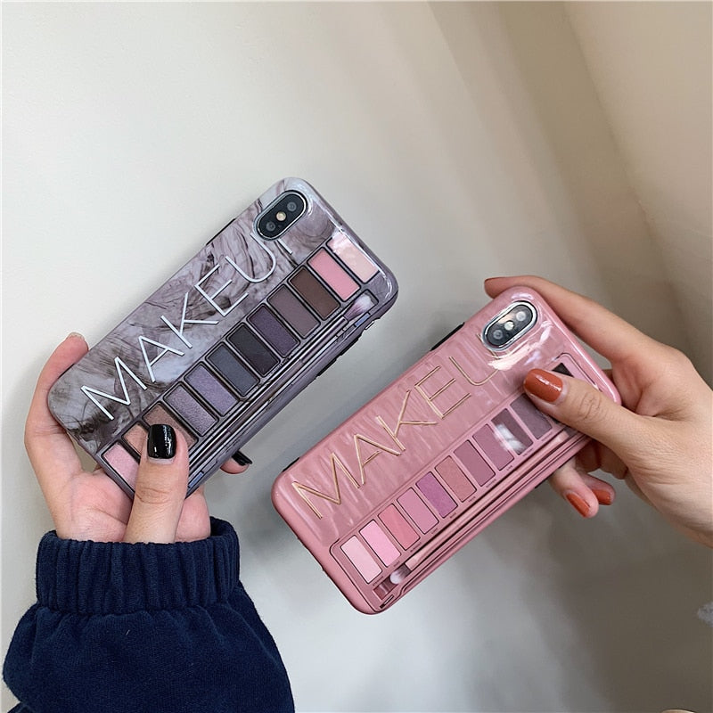 Soft Silicone Makeup Eyeshadow Palette Phone Case For iphone XS Max XR XS 11 11Pro Max for iphone 6 6s 7 8 plus-UlGadget