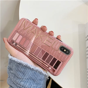 Soft Silicone Makeup Eyeshadow Palette Phone Case For iphone XS Max XR XS 11 11Pro Max for iphone 6 6s 7 8 plus-UlGadget