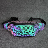 Women and Men Luminous Holographic Colorful Leather Waist Chest Fashion Bag-UlGadget