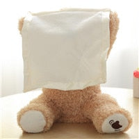 Cute Electric Music 30cm Peek a Boo Teddy Bear Play Hide Seek Stuffed Kids Birthday Xmas Gift-UlGadget